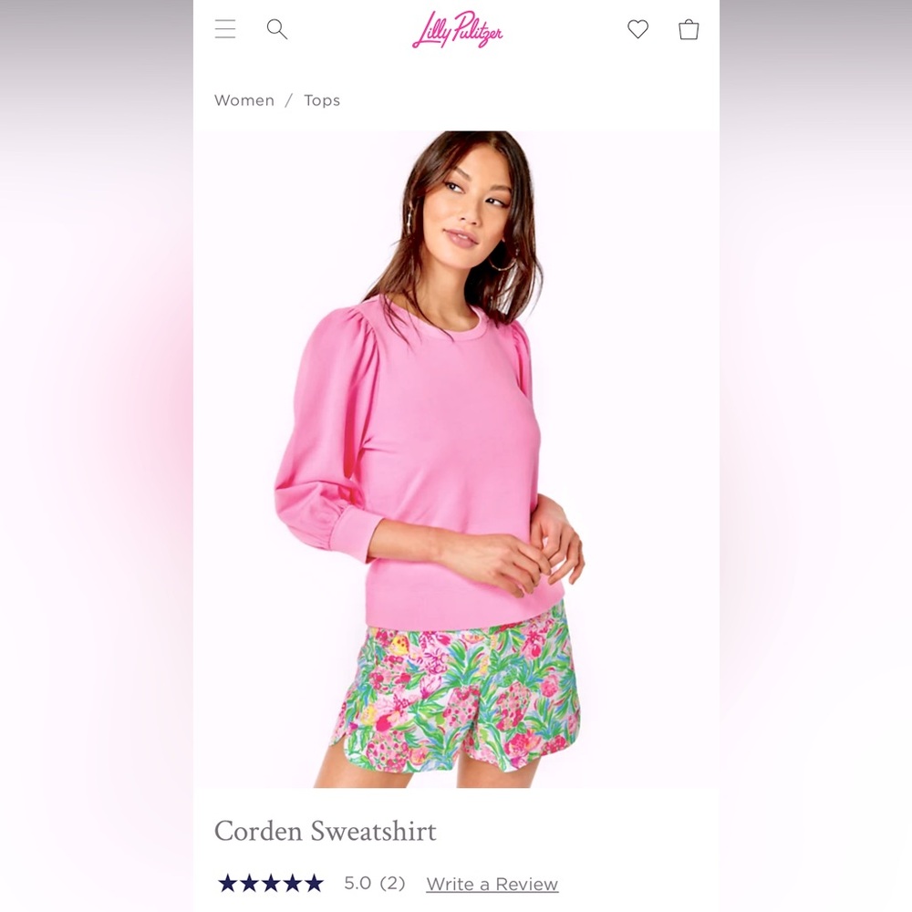 Lilly Pulitzer Pink sweatshirt NWT